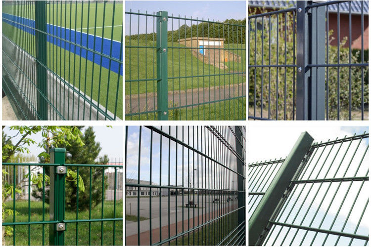Highway Double Loop Galvanized Wire Fence 50x50mm Post PVC Mesh Fencing